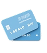 Credit or debit card payment icon